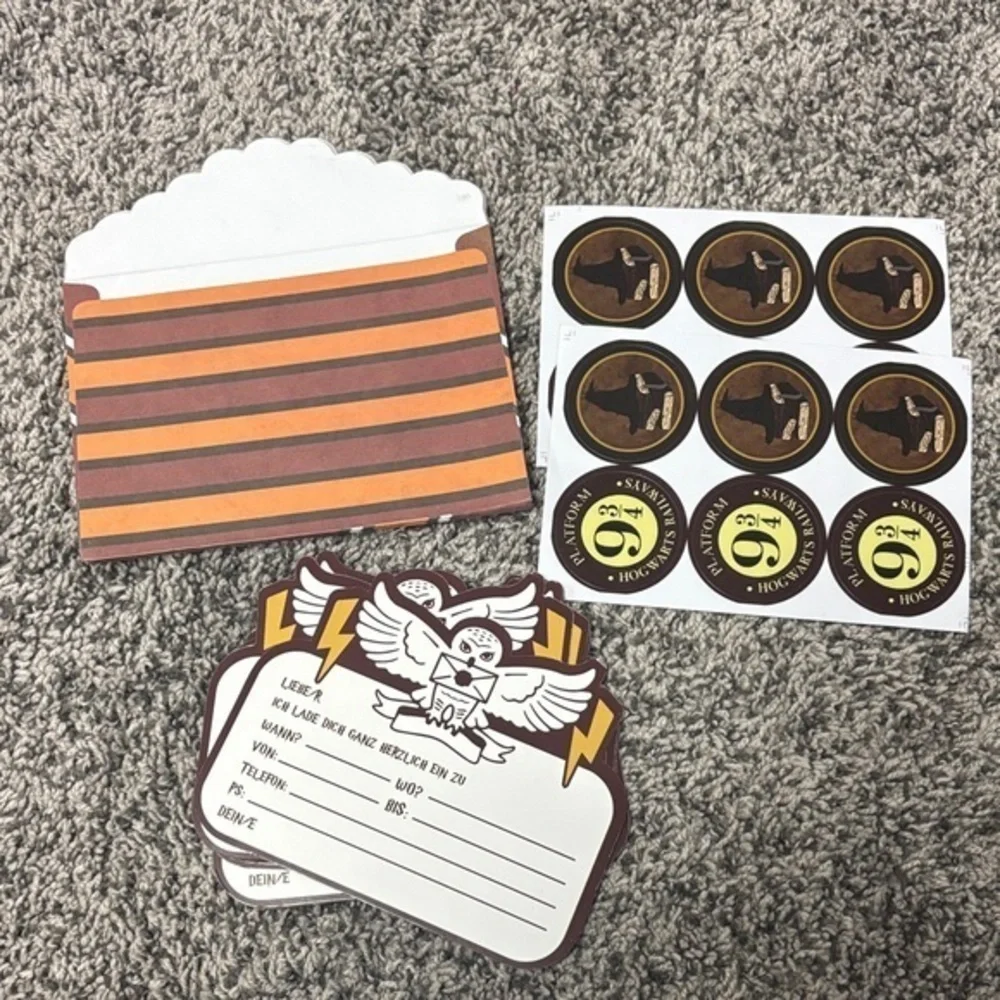 Harry Potter Themed Party Invite Set